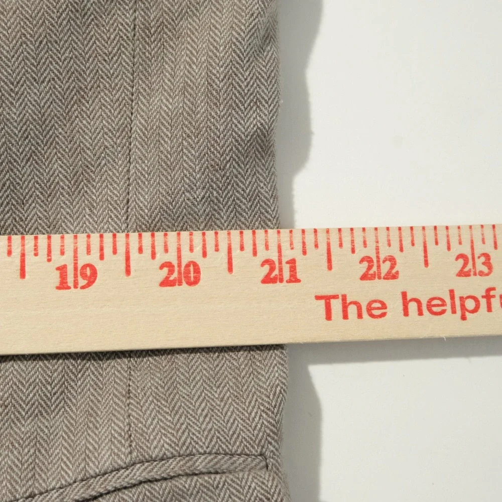Banana Republic 44R Sport Coat Linen Blend Beige Herringbone Two Button Vented
